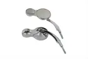Split Vision Round Mirror Set fits Harley Davidson