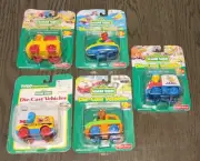 5 Fisher Price Tyco Sesame Street Diecast Vehicles Elmo Cookie Big Bird