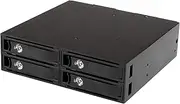 StarTech.com 4-Bay Mobile Rack Backplane for 2.5in SATA/SAS Drives - Hot Swap SSDs/HDDs from 5-15mm - Supports SAS II & SATA III (6 Gbps)