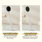 Long-Handled Bamboo Charcoal Bath Brush Body Bath Scrubbing Back Massag_$d