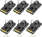 "Reusable Mouse Traps - 6-Pack, Quick Kill, Indoor/Outdoor Plastic Mice Traps