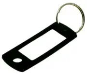 Lucky Line 16920 Key Tag with Ring Black 50 Per Pack