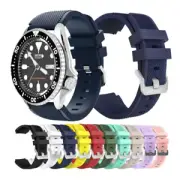 22mm Sport Rugged Silicone Watch Band For Seiko Diver's Watch Quick Fit Strap