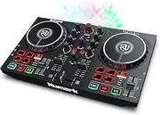 Numark Party Mix II - DJ Controller with Party Lights, DJ Set with 2 Decks, DJ Mixer, Audio Interface and USB Connectivity + Serato DJ Lite