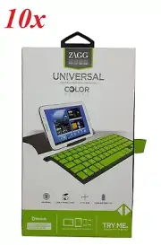 (10) ZAGG Universal Bluetooth Keyboard Case for Apple Samsung, Tablets Devices