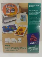 Avery~3200~White Card Variety Pack For Ink Jet Printers~24 Cards + 16 Envelopes