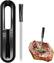 Wireless Meat Thermometer, Smart Bluetooth Thermometer with Waterproof Probe, Long Range Food Temperature Monitor for Grilling Smoker Oven Cooking Kitchen