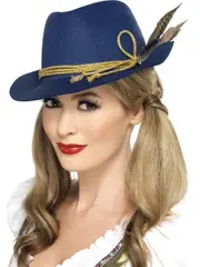 Blue Bavarian Oktoberfest Hat