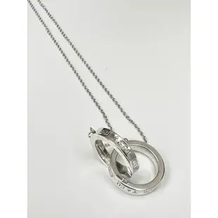 Tiffany&Co.(蒂芬尼) 1837系列 雙環刻字墜飾 925純銀項鍊！