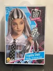Frankie Stein Child Wig Monster High ~ Black & White Streaks ~ Dress Up ~ Prop