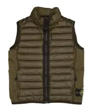 Stone Island Junior Zipped Padded Gilet 8Y,6Y,14Y,12Y,10Y military green