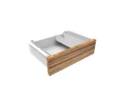 Desky Minimal Under Desk Drawer - White / Tiger Bamboo