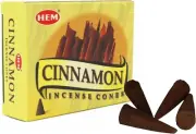 120X Cinnamon Incense Cones Natural Fragrance Smoke Air Purifier