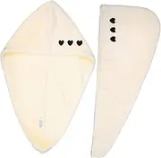 Healeved 2 Pcs Women's Hair Wraps Fleece Bath Towel Wraps Head Protection Quick Dry Hair Hat Set