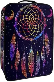 [YTYVAGT] Travel Shoe Bag,Waterproof Portable Organizer Storage Shoe Pouch,Vintage Colored Feather Dreamcatcher