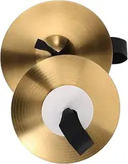 BESTonZON Mini Cymbal Props Metal Performance Instrument Hand Cymbals for Dance Party Portable Lightweight Musical Prop