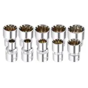 Prevents Round Off 12 Point Socket Bit for 1/2 Square Drive Ratchet Wrench