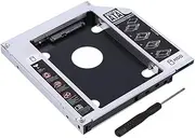 VBESTLIFE 12.7mm Aluminum SATA Hard Drive SSD Enclosure Hard Drive Bay Caddy Optical DVD Adapter for Laptop Support 2.5 Hard Drive SATA SATAII SDD Hard Drive