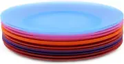 Everyday Plates Set of 12 Unbreakable and Reusable 10 Inch Plastic Dinner Plates