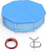 EVAJOY 14ft x 7ft x 33in Metal Frame Swimming Pool, Outdoor Rectangular Above-Ground Pool with Steel Frame, Heavy-Duty PVC, Easy Assembly for Backyard, Garden, Lawn