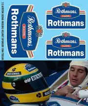 1/2 Decals for Ayrton Senna Helmet Sponsor 1994 Decals TB Decal TBD245