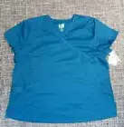 Uniform Advantage UA Women's Core Flex Teal blue Scrub top size 3XL NWT