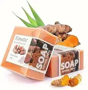 Natural Turmeric Soap Bar, 100g, Deep Cleansing with Glycerin, Oil Control
