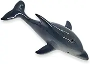 [WitnyStore] Tiny 2½" Long Straight Blue Dolphin Figurine - Miniature Hand Made Painted Ceramic Porpoise Fish Marine Mammal Sea Ocean Animals Porcelain Clay Decorative Collectible Figurines Home Décor