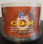 K Hyermedia 50-Pack Blank CD-R 48X / 700 MB / 80 Min New Factory Sealed