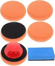 EXAOMBLE 1 Set Car Wax Removal Sponge Kit Polishing Pads with Handle Durable Car Detailing Tool for Efficient Wax Application and Buffing Compatible