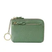 Faux Leather Coin Purse Green - One Size