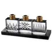 Waterford Lismore Evolution Candlestick Set of 3 With Marble Base