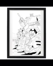 transformers, Blaster original art