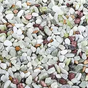 ZENFUN 6 LB Small Jade Pebble, 3/8 InchDecorative Polished Stones, Mixed Color Rock Gravel for Plant, Aquarium