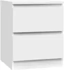 Artiss Bedside Table with 2 Drawers, White Bed Side Tables Storage Small Narr...