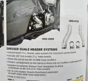 Vance & Hines Harley True Dual Headers Chrome