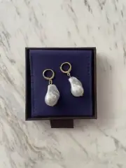 Imitation Baroque Pearl Earrings Light Party Elegant Jewellery Gift, UK stock