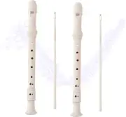 Soprano Recorder Instrument 2Pcs 8 Holes German Style Soprano Recorder Flute Sop