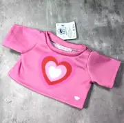 Build a Bear NEW Pink Heart Jumper Top