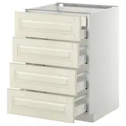 METOD / MAXIMERA base cb 4 frnts/2 low/3 md drwrs, white/Bodbyn off-white, 60x60x80 cm