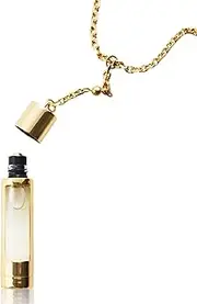 The Piece - Gold by NCP for Unisex - 3 Pc 2 x 4.9ml Olfactive Facet -701 Leather and Vetiver EDP Roll On, Necklace