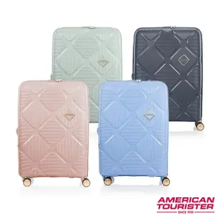 【AMERICAN TOURISTER 美國旅行者】25吋Instagon 防盜拉鍊可擴充避震飛機輪PP行李箱(多色可選)