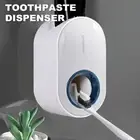 Automatic Toothpaste Dispenser Wall-mounted Rack Toothbrush Holder Bathroom NEW