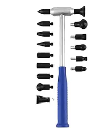Ding Hammer Tools,Tap Down Hammer with 15 Heads - Vehicle Damage Removal Set for Quick Fix, Automotive Accessories for Trucks