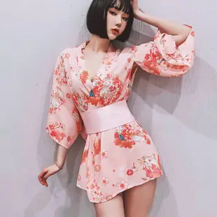 流行E線A7249 和服 粉色短版角色扮演cosplay櫻花日系性感和服 小女人cosplay服裝表演服