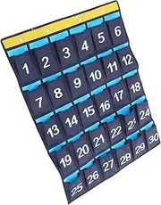 Angoily Pocket Chart Organizer for Classroom Non Woven Cell Phone Holder with Versatile Sundries Storage for Wall Door Hanging