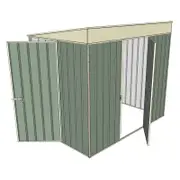 Build-a-Shed 1.5 x 2.3 x 2m Hinged Door Tunnel Shed with Hinged Side Door - Green