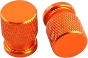 xinjiedianzi Compatible with RSV4 RS125 RS660 Tuono 660 RSV1000/R Caponord Motorcycle CNC Aluminum Wheel Tyre Valve Cap Air Port Accessories(Orange)