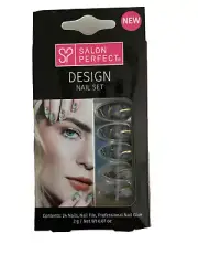 New-Factory Sealed-Salon Perfect 24pc Design Nail Set Marbled Gold # 67170BP