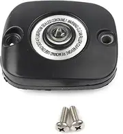 daili Store Motorcycle Front Brake Master Cylinder Cover Compatible with Harley Compatible with Davidson Compatible with Touring Compatible with Softail Compatible with Dyna XL 1996-up Black/Chrome (